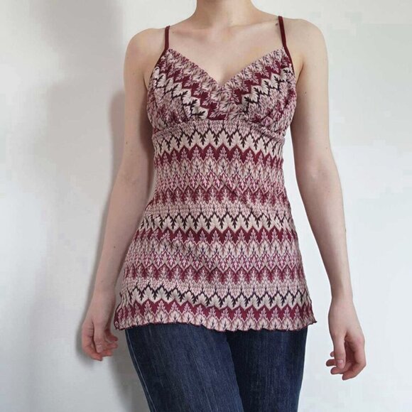 Vintage Y2K pink and burgundy baby doll halter top - Picture 2 of 13